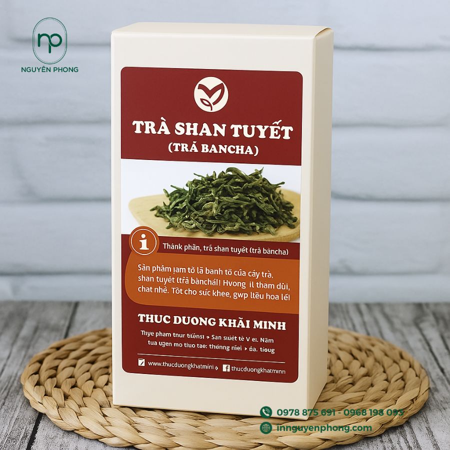 In hộp giấy đựng trà Shan Tuyết cổ thụ 